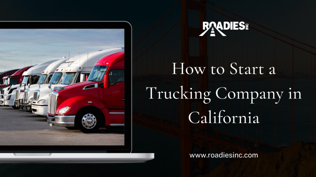 A semi‑truck on a California highway ready for freight business